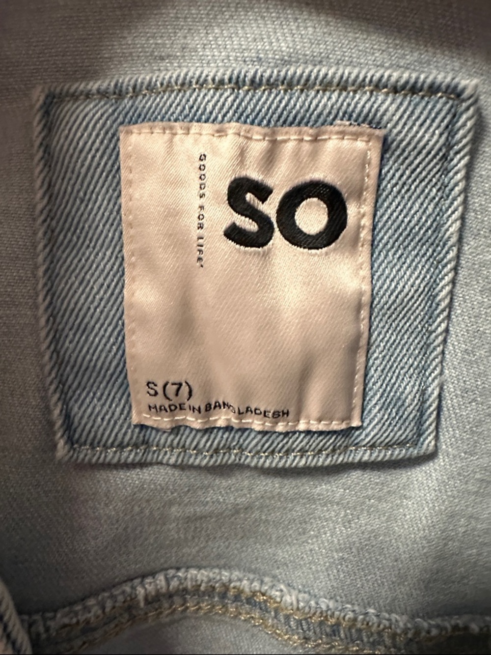 SO Light Blue Jean Jacket - Girl’s Denim Trucker - Picture 2 of 4